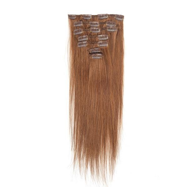 Long High Quality Ladies Stock Human Hair Clip Hair Replacement