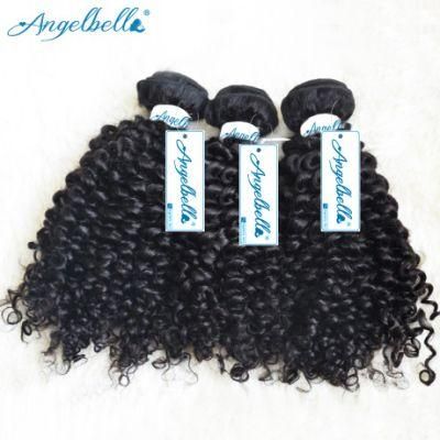 Angelbella 100% Indian Human Hair Bundles 1b# Natural Black Hair Weaving Weft