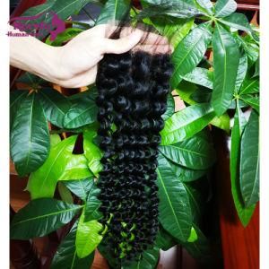 Factory Human Hair Extensions 10A Unprocessed Deep Wave Lace Closures