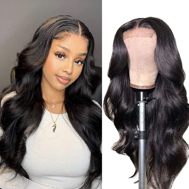 Lace Front Wigs Human Hair, Body Wave 4X4 Lace Closure Wigs for Black Women
