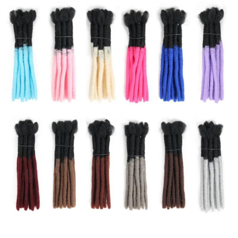 Handmade Hair Extensions Dreadlocks Synthetic Crochet Braid Hair Extension for Men and Women Hip Hop Hairstyle 1 Root