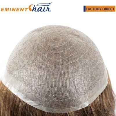 Human Hair Natural Effec Women&prime;s Full Mono Wig