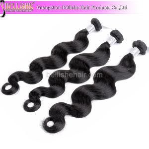 24&prime;&prime; Natural Color Body Wave Malaysian Human Hair Weave