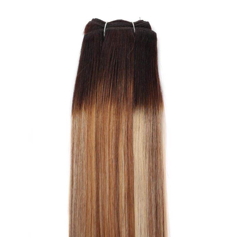 Double Drawn Human Hair Bundles Brazilian Virgin Cuticle Aligned Hair Wefts