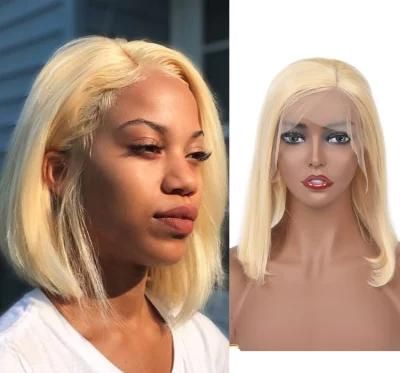 Blonde #613 Bob Lace Front Wigs Human Hair Straightshort Lace Wigs Pre Plucked