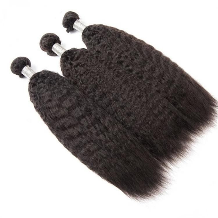 High Quality 9A Grade Brazilian Kinky Straight Hair Bundles with Frontal Fast Shipping Virgin Hair