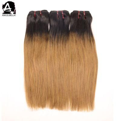 Angelbella Raw Mink Brazilian Remy Human Hair Wefts Ombre 1b#30# Hair Weaving