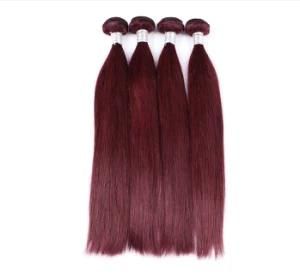 99j Red Color Hair Burgundy Human Brazilian Hair Weave Bundles Straight