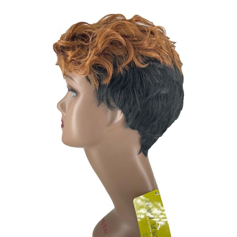 Full Machine Fiber Hair Ombre Short Wigs Synthetic Hair