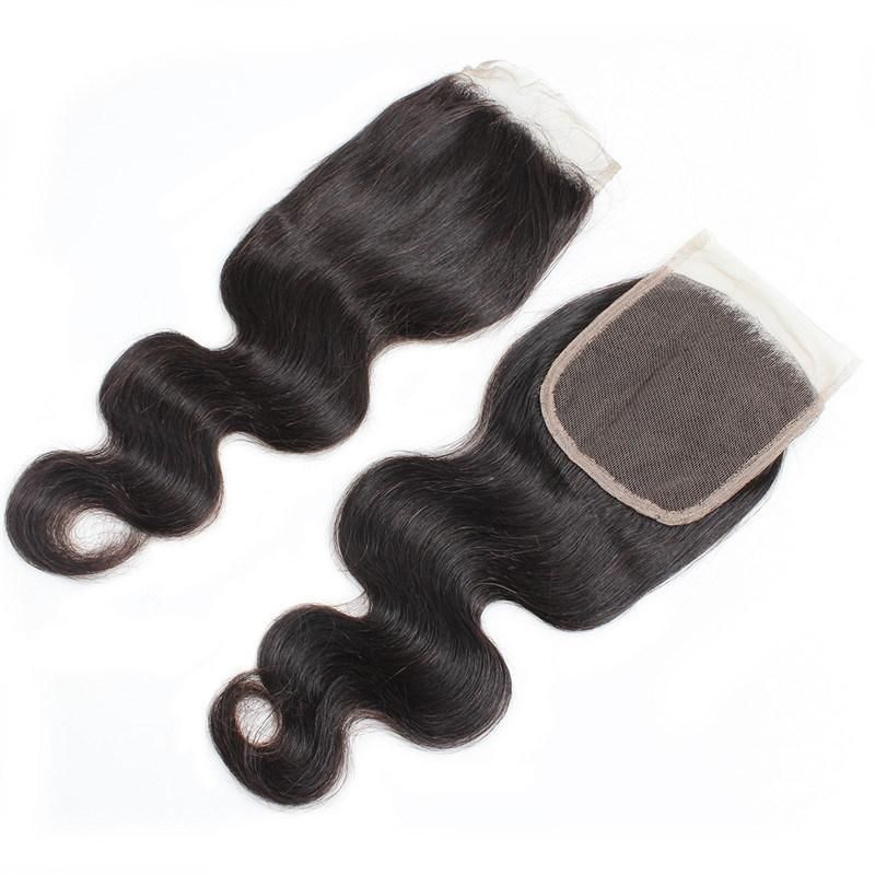 4*4 Lace Frontal Closure Body Wave Hair Weaving Wigs Natural Human Hair