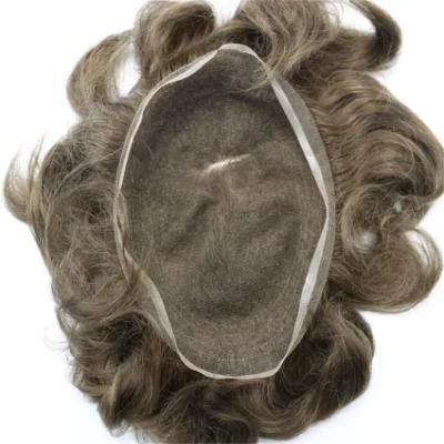 Hair Toupee French Lace with PU Hair Men Toupee Hair Piece Toupee