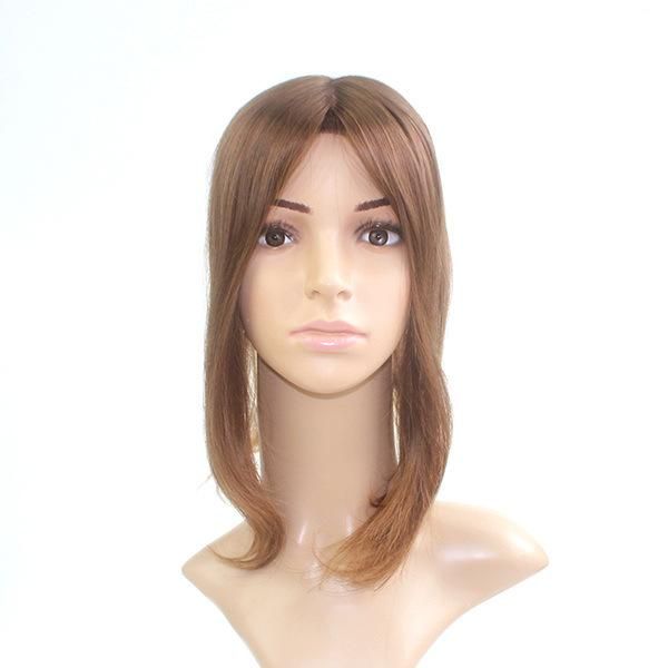 Indian Hair Silk Base Toupee for Women with Clips