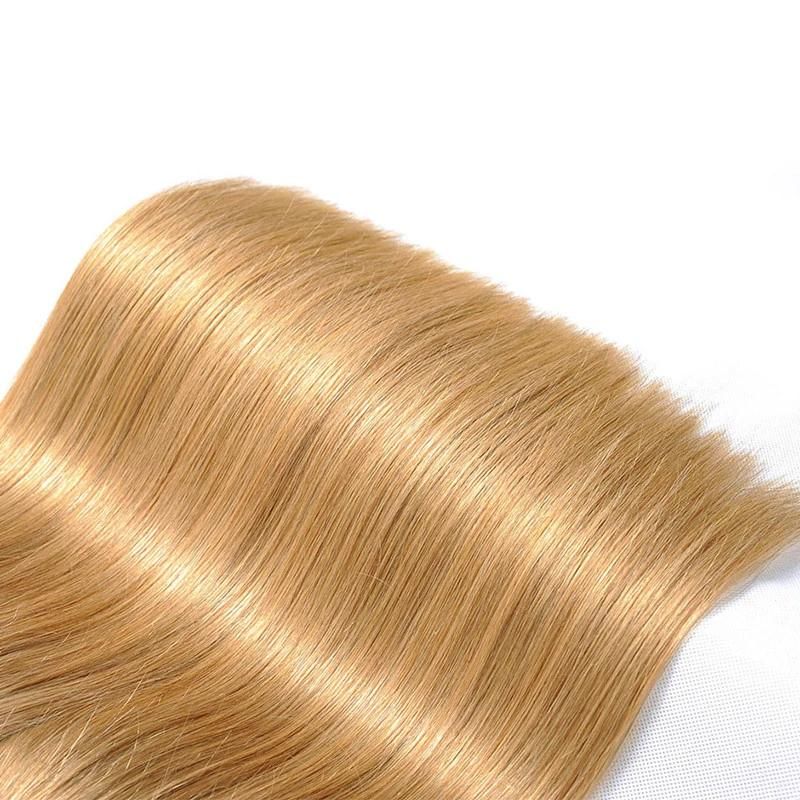 Brazilian Hair Straight Blonde Hair 27# 100% Human Hair Free Shipping 22"