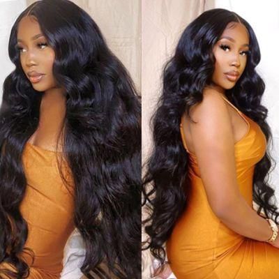 Virgin Human Hair Lace Front Human Hair Wigs Natural Black Color Brazilian Remy Straight Weave Wig 100% Human Hair Extension