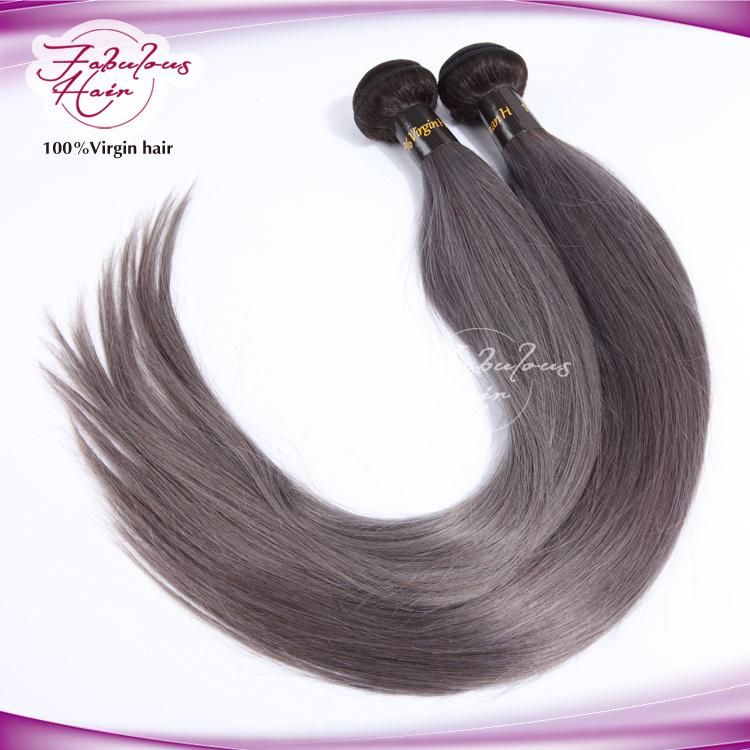 9A Grade New Arrival Straight Brazilian Gray Hair Weft