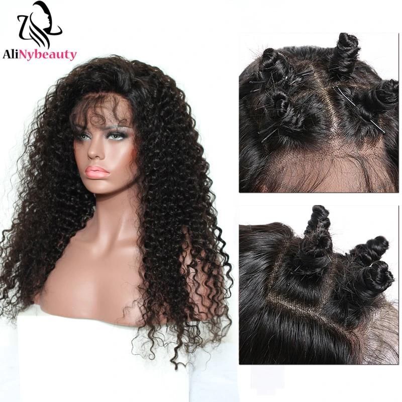 Brazilian Remy Human Hair Extension Italy Curly Lace Front Wig