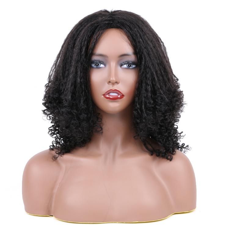 Afro Kinky Curly Black Short Bob Wig Wholesale Cheap Synthetic Hair Wig