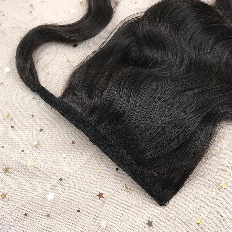 Wholesale Human Hair Body Wave Wrap Around Ponytail Hair Extension