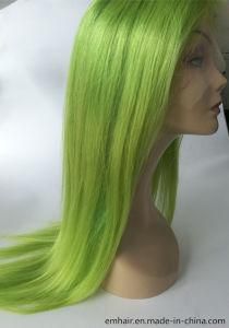 High Quality No Tangle Green Color Brazilian Virgin Hair 100% Human Hair Wig