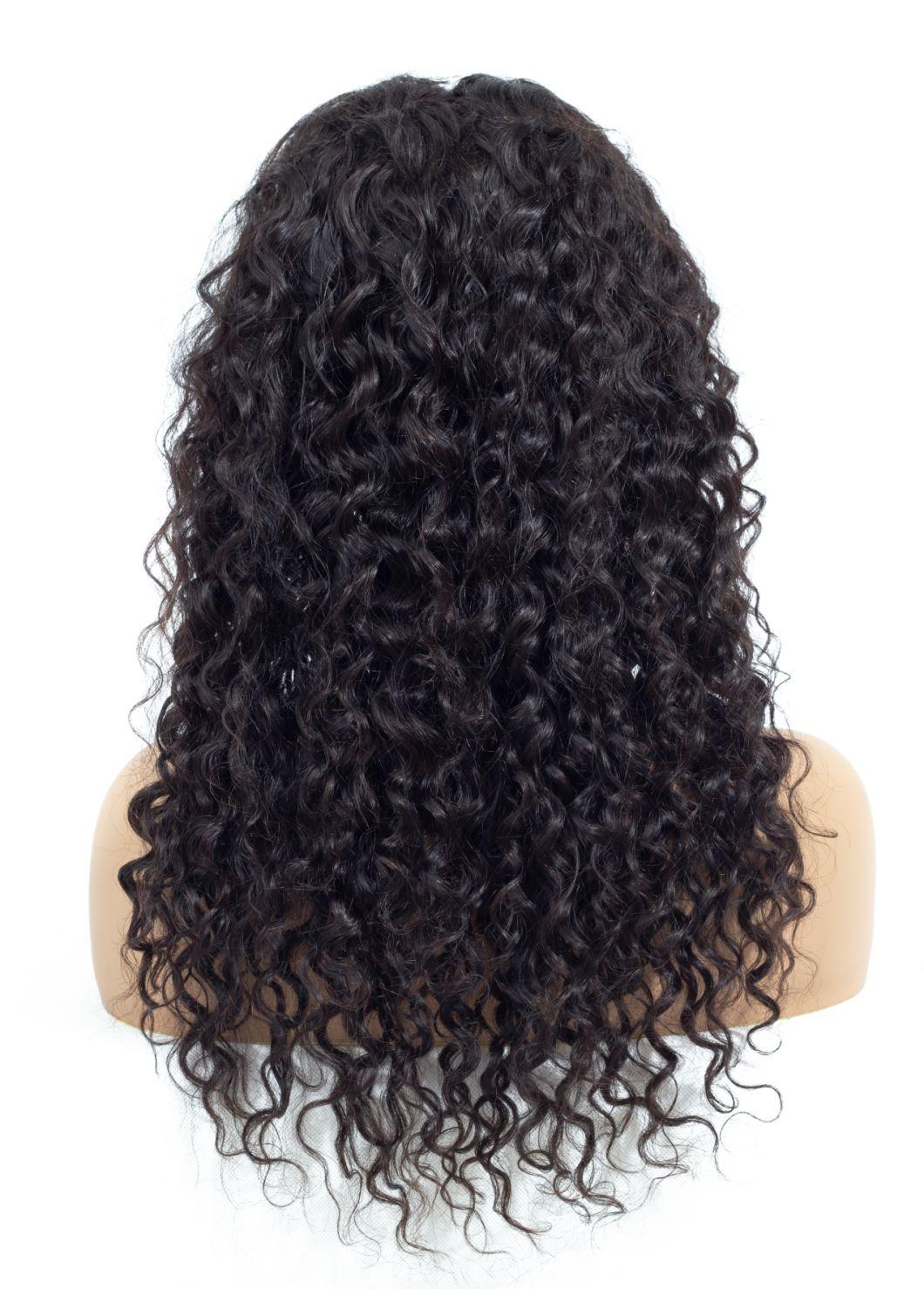 Chinese Factory Water Wave Natural Human Hair Lace Wig