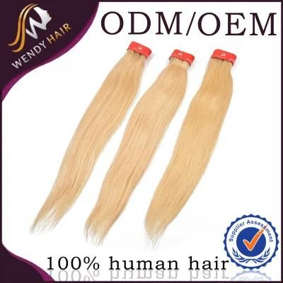 5A Grade Blonde Color Peruvan Straight Human Hair Weaving