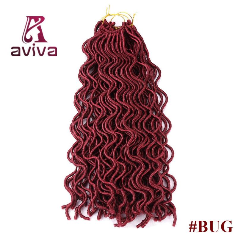 (24 Roots-1 Pack) 20′′ Wavy Faux Locs Crochet Synthetic Braiding Hair Soft Curly Fauxlocs Havana Mambo Twist Kanekalon Hair Extensions Braids