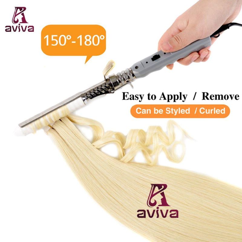 Aviva Virgin Hair Blond Color Skin Weft Tape in Hair Extension PU Tape Human Hair Extension 16inch (AV-TP0016-613)