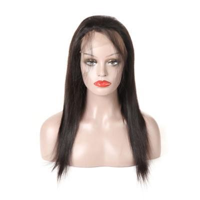 Factory Supply Natural Color Full Lace Front Fringe Silky Straight Brazilian Hair Wig