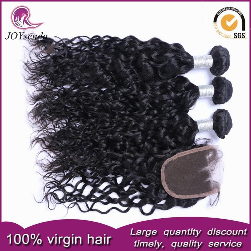 Jerry Curly Lace Closure+Hair Weave Virgin Brazilian Human Hair