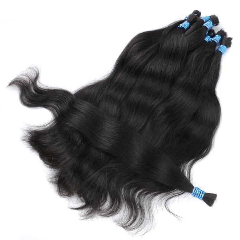 Bhf 100% Human Braiding Hair Bulk Machine Made Remy Straight No Weft Bundles Natural Braiding Hair Extensions