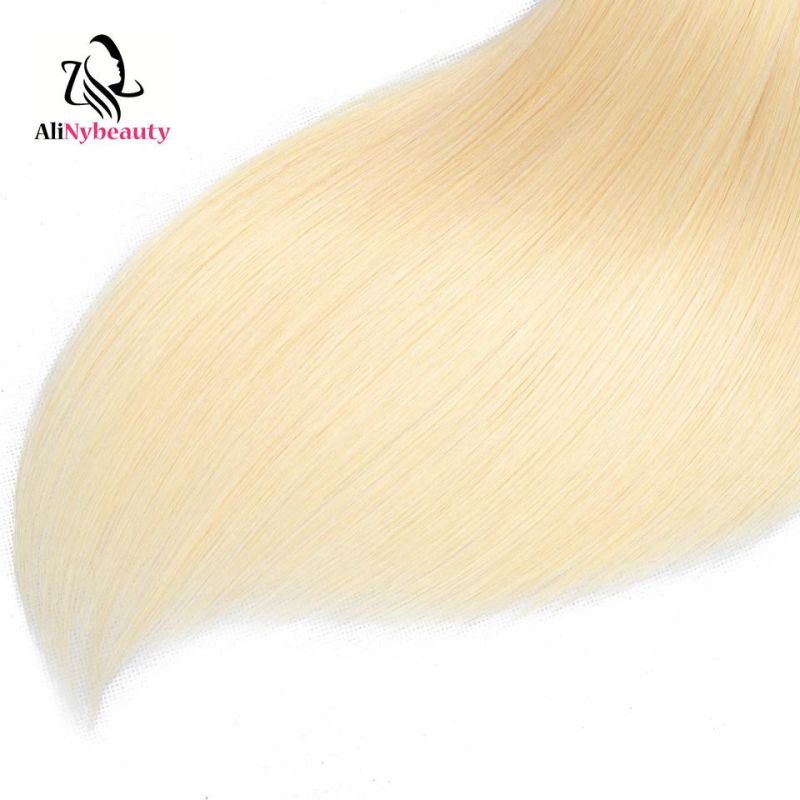 High Quality Brazilian Blonde Color 613 Remy Human Hair Bundles with Lace Closure