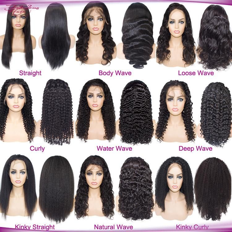 Factory Wholesale 150+Density Brazilian Human Hair Lace Front Wig