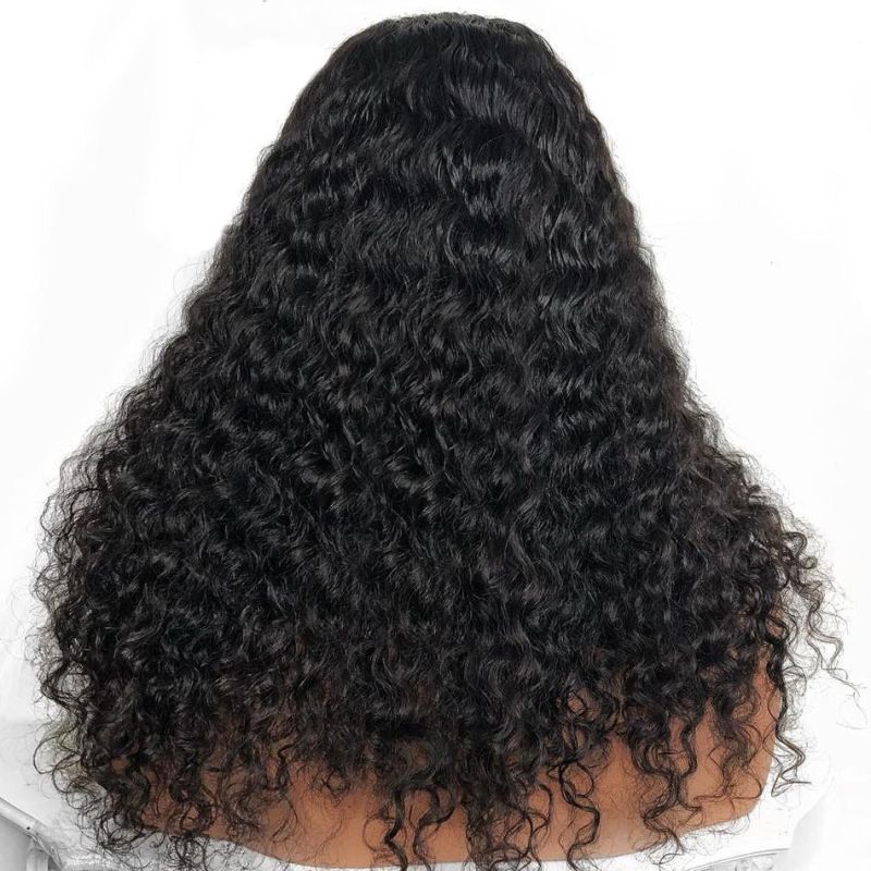 13X4 Lace Front Human Hair Wigs 10A Grade 150% Density Brazilian Curly Wave Lace Front Wig with Baby Hair 16"