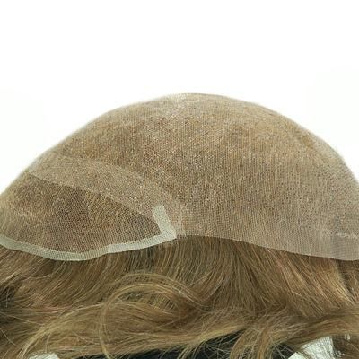 Mono Lace with French Lace Front Natural Looking Toupee