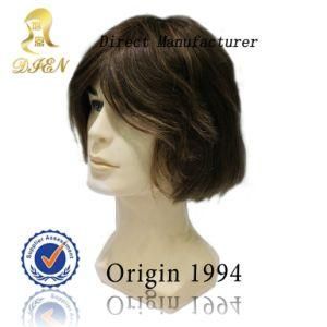 Full Lace Wig 8 Inch Brown Color Straight Human Hair for Man