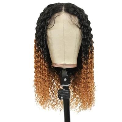 Kbeth Lace Bob Wig for Girlfriend Birthday Gift 2021 Spring Fashion Pleasantly Cool 4X4 Kinky Curly Brown and Black Virgin Brazilian Hair Wigs