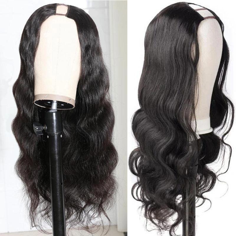 Kbeth Hair U Part Hair Wig Cap with 4 Combs to Firm The Cap 26 Inch Deep Wave Wigs with Adjustable Band to Fit Your Size