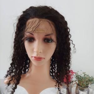 Beautiful Vrigin 100%Brazilian Curly Hair Lace Front Wig with Baby Hair