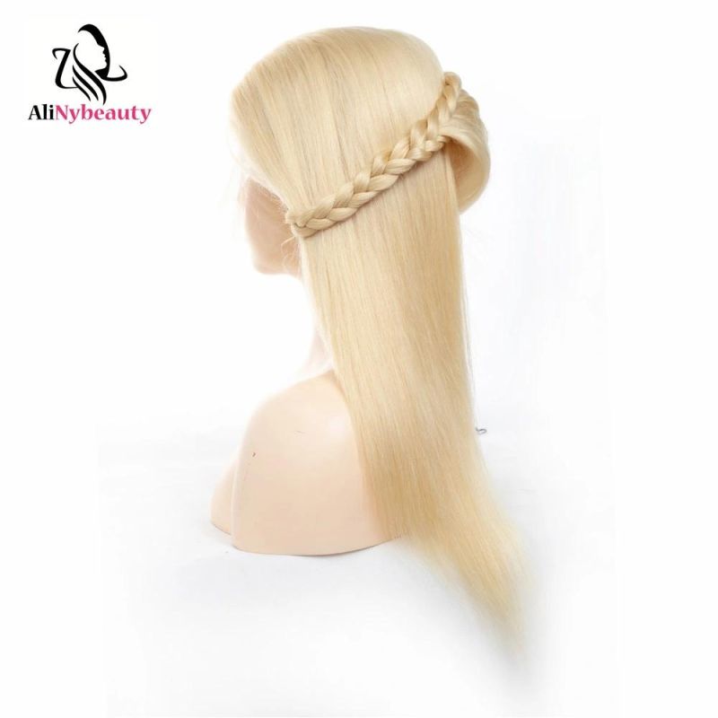 Alinybeauty 150% Density 613# Straight Human Hair Full Lace Wig