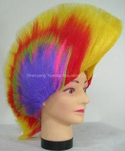 Mixed Color Medium Synthetic Hair Wig for Party / Human Hair Feeling