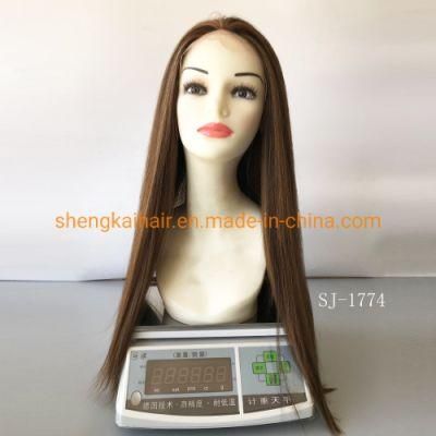 Wholesale Good Quality Full Handtied Long Hair Synthetic Lace Front Wigs with Baby Hair 613