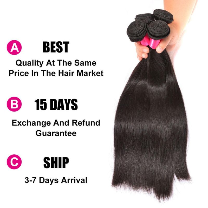 100% Virgin Human Hair Extension, Malaysian Straight Hair Weave Bundles
