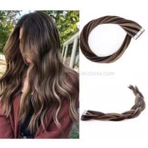 Wholesale 100% Real Natural Virgin Best Seamless Piano#3/12 Brazilian Human Hair Tape Hair