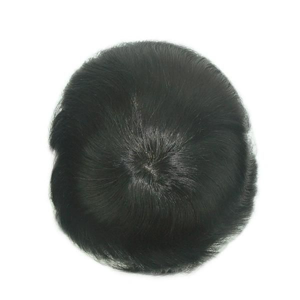French Lace with Skin Around Indian Hair Lace Toupee
