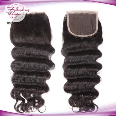 Virgin Human Hair 4*4 Lace Closure Human Hair Loose Curly