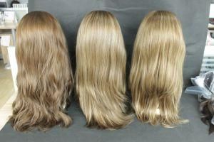 Light Brown Color Mongolia Hair Jewish Wigs