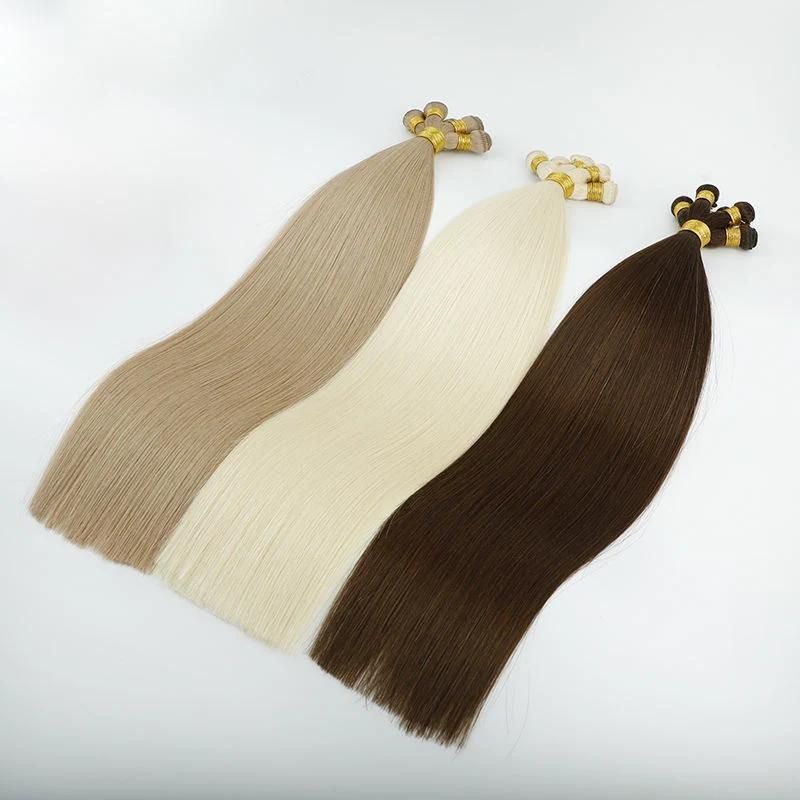 Factory Natural Soft 100% Human Hair Extention Products.