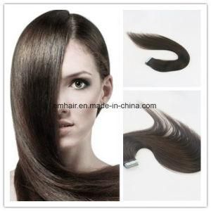 Hot Selling Wholesale Color #2 Tape Straight Brazilian Hair Weft/Weaving PU Hair Extension