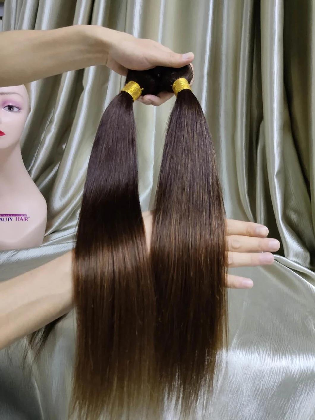 Dark Brown Aligned Cuticle Brazilian Human Hair Bundles