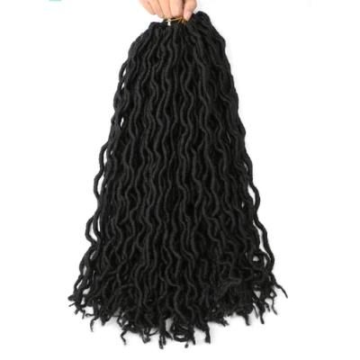 18&quot; 24 Strands/Pack Synthetic Ombre Gypsy Locs Crochet Twist Braided Hair Goddess Locs Hair Extension